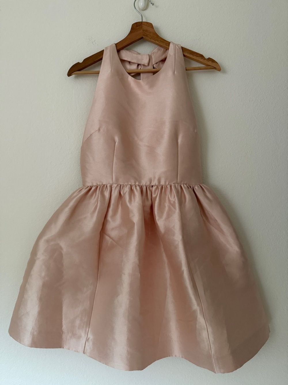 Kate Spade Bow Back Fit and Flare Sateen Mini Dress Size 6 Ballet Cocktail Cute